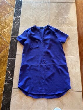 Lush Electric Blue V‑Neck Tunic Top